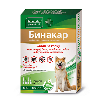 Бинакар для собак средних пород, капли на холку №4